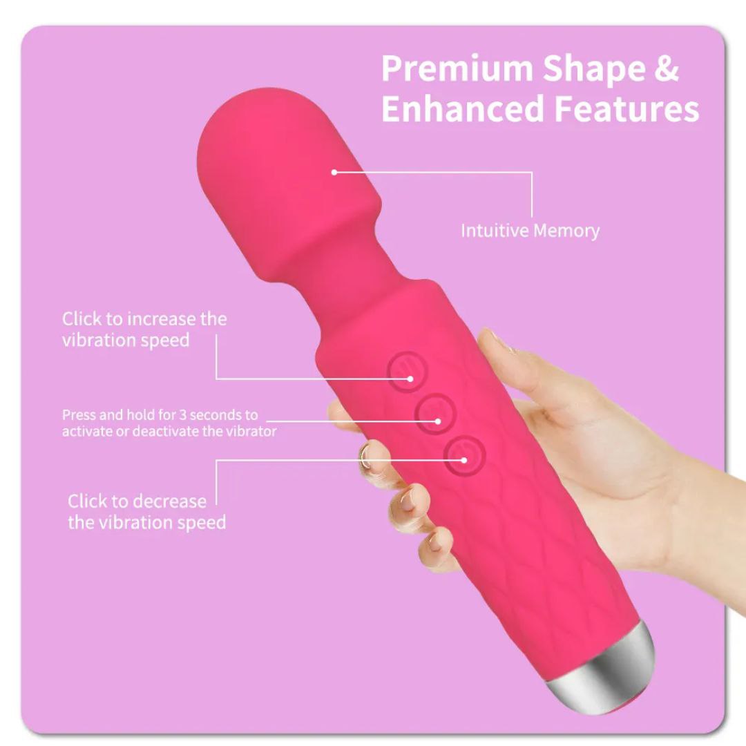 Mini AV Style Body Massager – USB Rechargeable Wellness Wand for Women
