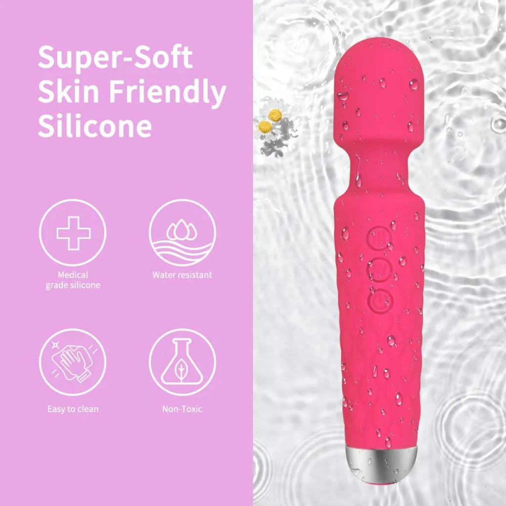 Mini AV Style Body Massager – USB Rechargeable Wellness Wand for Women