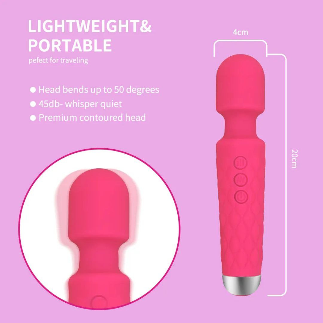 Mini AV Style Body Massager – USB Rechargeable Wellness Wand for Women